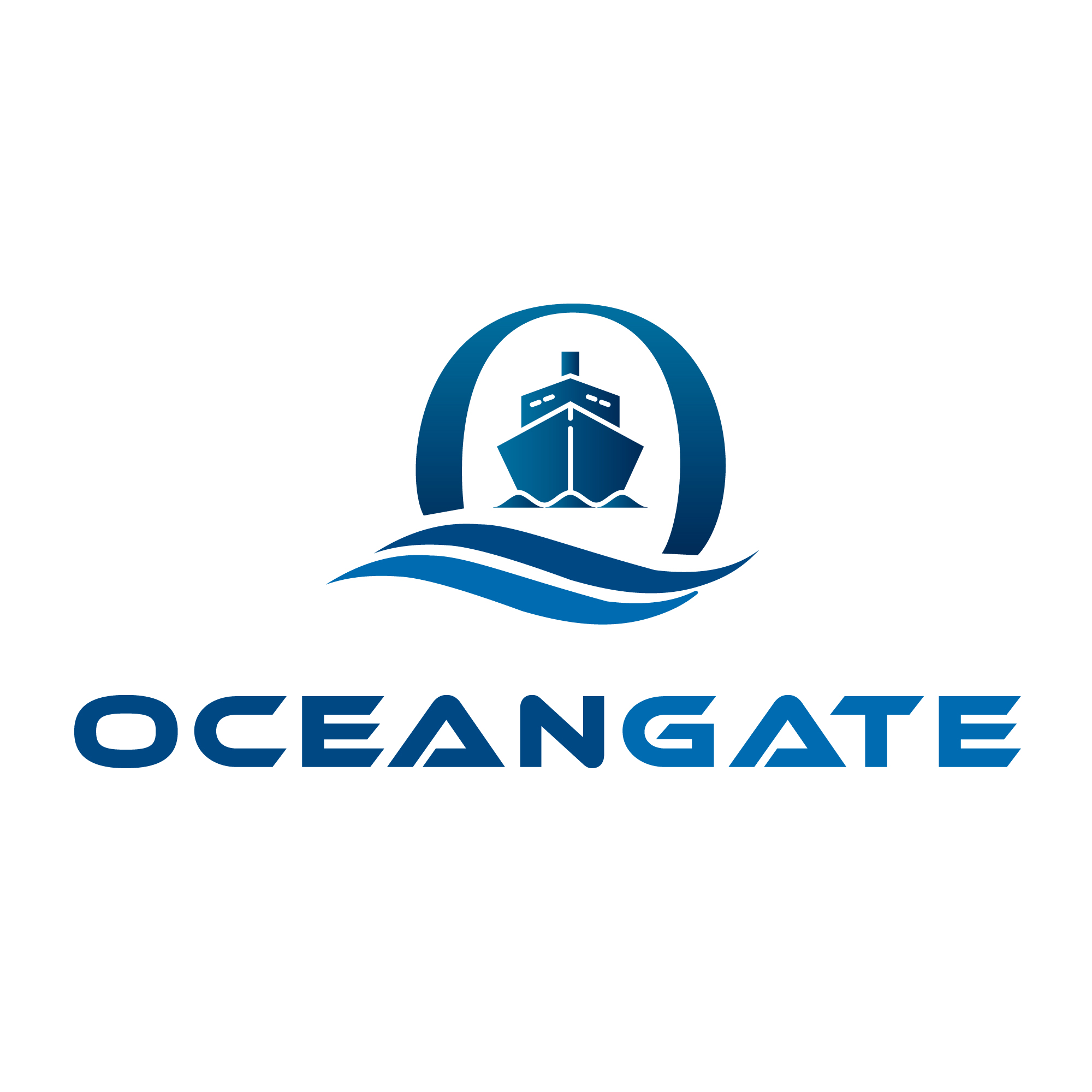 OceanGate Global Express Ltd logo featuring stylized initials and maritime‑inspired design.